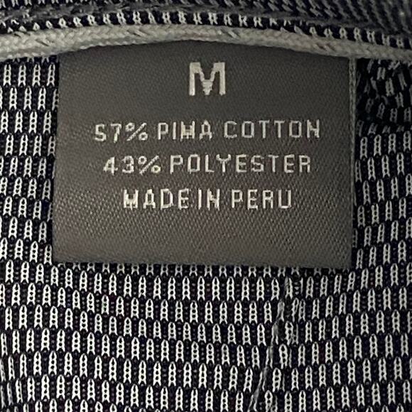 Daniel Cremieux Men's Medium Long Sleeve Polo Pima Cotton Navy Heather NEW - Picture 10 of 11